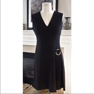 Calvin Klein black matte jersey dress size 4